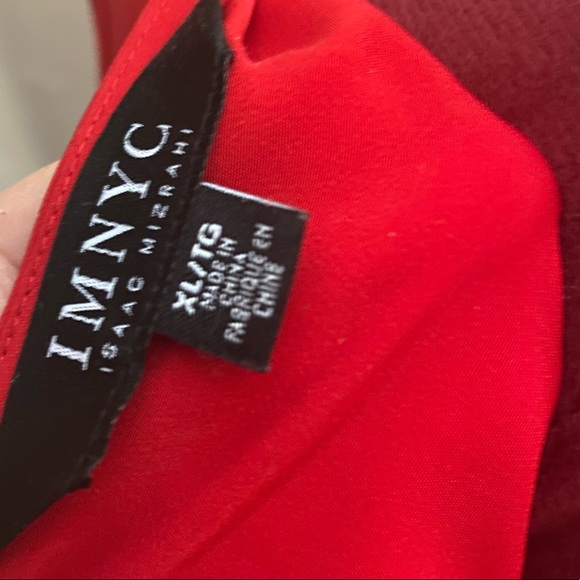 ๐ 2 for $20sale ๐ IMNYC Bright red balloon sleeve blouse - Picture 7 of 7